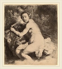 Rembrandt van Rijn (Dutch, 1606-1669), Diana at the Bath, c. 1631, etching on laid paper