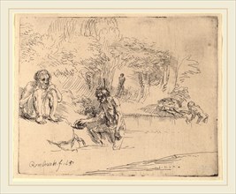 Rembrandt van Rijn (Dutch, 1606-1669), The Bathers, 1651, etching