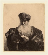 Rembrandt van Rijn (Dutch, 1606-1669), Old Man with Beard, Fur Cap, and Velvet Cloak, c. 1632,