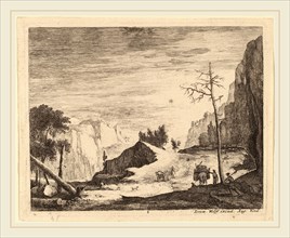 Roelant Roghman and Melchior KÃ¼sel (Dutch, 1627-1692), Mountainous Landscape with a Cart: pl.8,