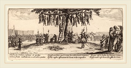 Gerrit van Schagen after Jacques Callot (Dutch, c. 1642-1690 or after), The Hanging, etching and