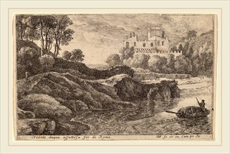 Herman van Swanevelt (Dutch, c. 1600-1655), View of the Aqua Acetosa, etching