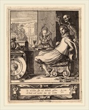Jan van de Velde II (Dutch, 1593-1641), Death Taking a Couple by Surprise, etching