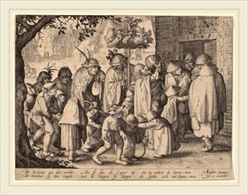 Claes Jansz Visscher (Dutch, 1586-1587-1652), Procession of Feasting Lepers, 1608, etching