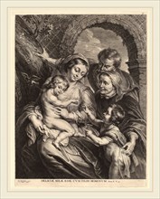 Schelte Adams Bolswert after Sir Peter Paul Rubens (Flemish, 1586-1659), The Holy Family with the