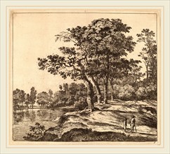 Jan Hackaert (Dutch, probably 1628-probably 1699), Landscape with Four Trees, etching