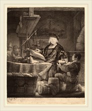 Rembrandt van Rijn (Dutch, 1606-1669), Jan Uytenbogaert, "The Goldweigher", etching on laid paper