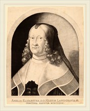 Ludwig von Siegen (Dutch, 1609-probably 1680), Amelia Elizabeth, Countess of Hesse, 1642, mezzotint