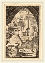 Carl SchÃ¼tz (Austrian, 1745-1800), Fantasy of an Antique Temple, 1770-1780, etching on laid paper