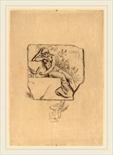 Félicien Rops (Belgian, 1833-1898), The Sparrow of Lesbie (Le moineau de Lesbie), etching