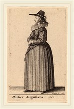 Wenceslaus Hollar (Bohemian, 1607-1677), Mulier Augustana, 1643, etching