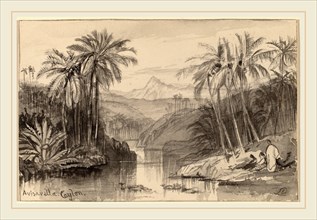 Edward Lear, Avisavella, Ceylon, British, 1812-1888, 1884-1885, gray wash on wove paper, laid down