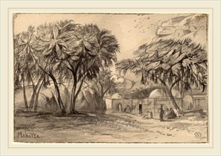 Edward Lear, Mahatta, British, 1812-1888, 1884-1885, gray wash on wove paper