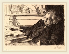 Anders Zorn, Ernest Renan, Swedish, 1860-1920, 1892, etching