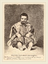 Francisco de Goya after Diego VelÃ¡zquez, Un enano (A Dwarf), Spanish, 1746-1828, 1778, etching