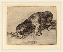 Francisco de Goya, Fiero monstruo! (Fierce Monster!), Spanish, 1746-1828, 1810-1820, etching,