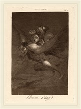 Francisco de Goya, Los caprichos: Buen Viage, Spanish, 1746-1828, published 1799, etching,
