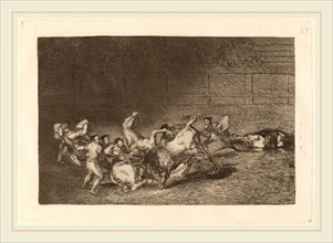 Francisco de Goya, Dos grupos de picadores arrollados  de seguida por un solo toro (Two Teams of