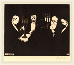 Félix Vallotton, Le Poker (Poker), Swiss, 1865-1925, 1896, woodcut