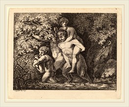 Salomon Gessner, Satyr Carrying a Nymph, Swiss, 1730-1788, 1769-1771, etching on laid paper