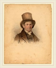 James Hamilton Shegogue, Portrait of a Gentleman, American, 1806-1872, 1830, watercolor over