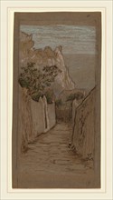 Elihu Vedder, Capri, American, 1836-1923, 1913, pastel on gray paper