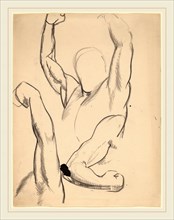 George Bellows, Arms of a Boxer, American, 1882-1925, 1916, black chalk on wove paper