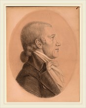 after Charles-Balthazar-Julien-Févret de Saint-Mémin, Daniel Kemper, black chalk heightened with
