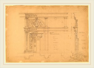 John Russell Pope, Siena Cathedral, Entrance to Library, American, 1874-1937, c. 1896, graphite