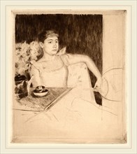 Mary Cassatt, Tea, American, 1844-1926, c. 1890, drypoint