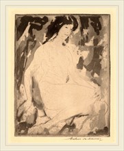 Arthur B. Davies, Iris, American, 1862-1928, 1916, drypoint