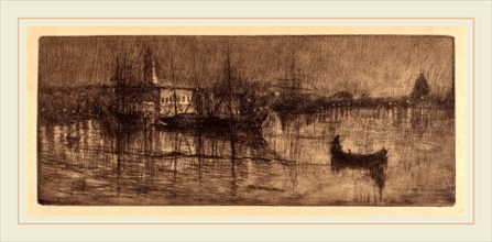 Otto Henry Bacher, A Wet Evening in Venice, American, 1856-1909, c. 1880, etching