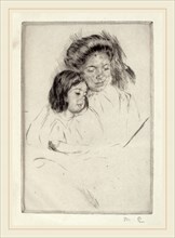 Mary Cassatt, The Picture Book (No. 1), American, 1844-1926, c. 1901, drypoint
