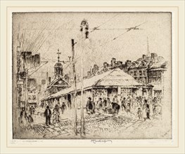 Joseph Pennell, Second Street Market, Philadelphia, American, 1857-1926, 1920, etching
