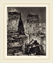 Earl Horter, The Dark Tower, American, 1881-1940, 1919, etching
