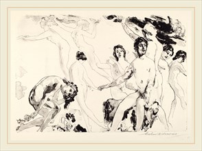 Arthur B. Davies, Release at the Gates, American, 1862-1928, 1818-1920, lithograph with lithotint