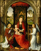 Hans Memling, Madonna and Child with Angels, Netherlandish, active c. 1465-1494, after 1479, oil on