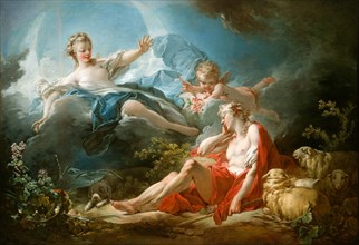 Jean-Honoré Fragonard, Diana and Endymion, French, 1732-1806, c. 1753-1756, oil on canvas