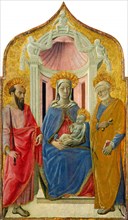 Domenico di Bartolo, Madonna and Child Enthroned with Saint Peter and Saint Paul, Italian, c.