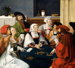 after Lucas van Leyden, The Card Players, probably c. 1550-1599, oil on panel