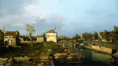 Canaletto (Italian, 1697-1768), The Porta Portello, Padua, c. 1741-1742, oil on canvas