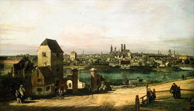 Bernardo Bellotto and Workshop, View of Munich, c. 1761, oil on canvas