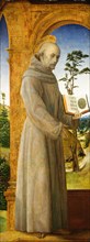 Vincenzo Foppa, Saint Bernardino of Siena, Italian, c. 1430-1515-1516, c. 1495-1500, oil (?) on