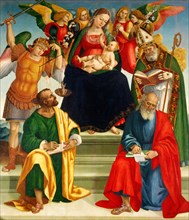 Luca Signorelli, Madonna and Child with Saints and Angels, Italian, 1445-1450-1523, mid or late