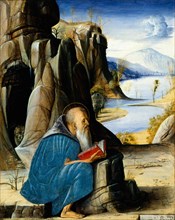 Alvise Vivarini, Saint Jerome Reading, Italian, 1442-1453-1503-1505, c. 1476, tempera on panel