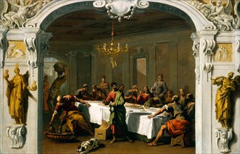 Sebastiano Ricci, The Last Supper, Italian, 1659-1734, 1713-1714, oil on canvas