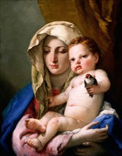 Giovanni Battista Tiepolo, Madonna of the Goldfinch, Italian, 1696-1770, c. 1767-1770, oil on
