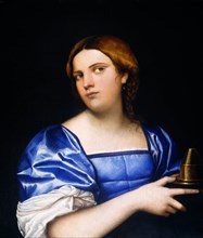 Sebastiano del Piombo, Portrait of a Young Woman as a Wise Virgin, Italian, 1485-1547, c. 1510, oil