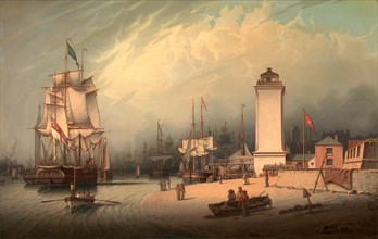 The Low Lighthouse, North Shields, Robert Salmon, 1775-ca.1845, British