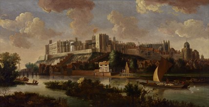 Windsor Castle Seen from the Thames, unknown artist, 18th century, British